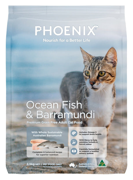Phoenix Grain Free Ocean Fish & Barramundi Adult Dry Cat Food 2.5kg