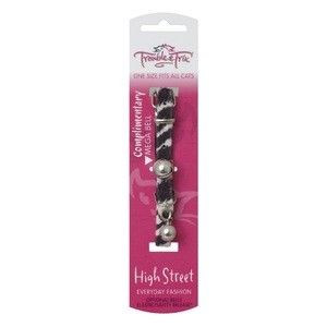 Trouble & Trix High Street Stretch Cat Collar Zebra