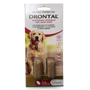 Drontal Allwormer Chews for Large Dogs 35kg 2 Pack