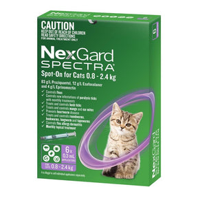 NexGard Spectra Spot-On for Cats 0.8-2.4kg 6 Pack
