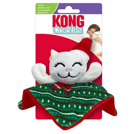 KONG Holiday Crackles Santa Kitty Cat Toy