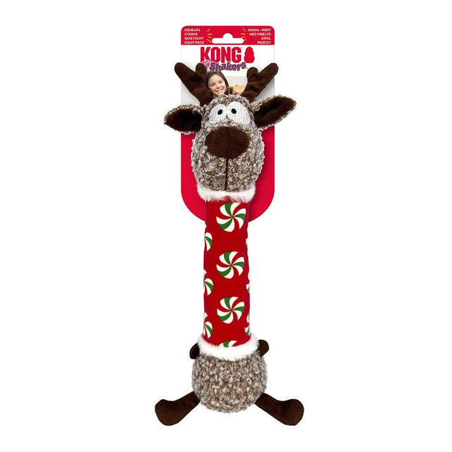 KONG Holiday Shakers Luvs Reindeer Dog Toy Medium