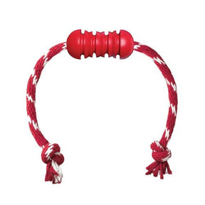KONG Dental with Rope Dog Toy Red Medium