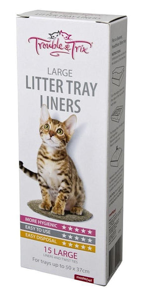 Trouble & Trix Litter Liners Large 15 Pack