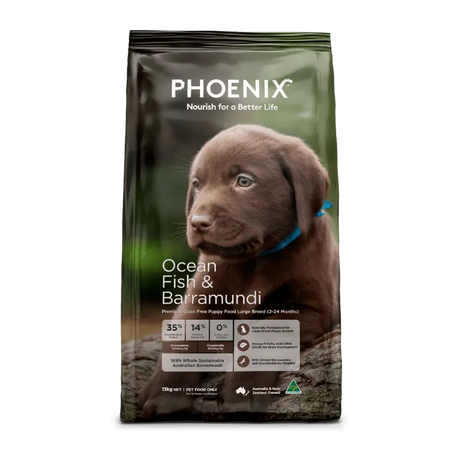 Phoenix Grain Free Ocean Fish & Barramundi Large Breed Puppy Dry Dog Food 13kg