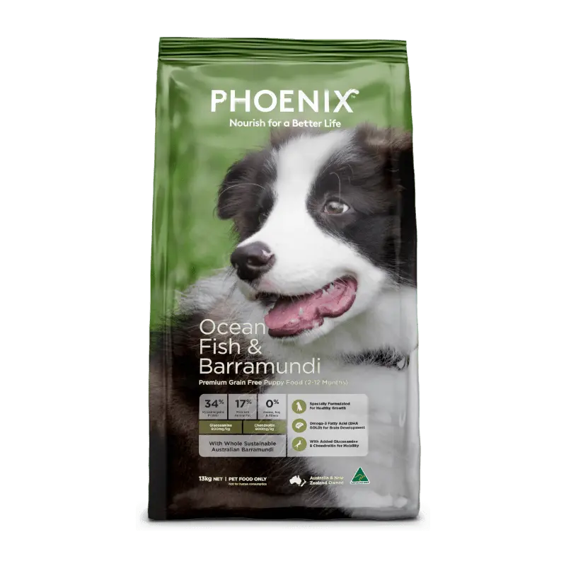 Phoenix Grain Free Ocean Fish & Barramundi Puppy Dry Dog Food 13kg