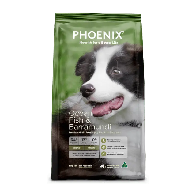 Phoenix Grain Free Ocean Fish & Barramundi Puppy Dry Dog Food 13kg