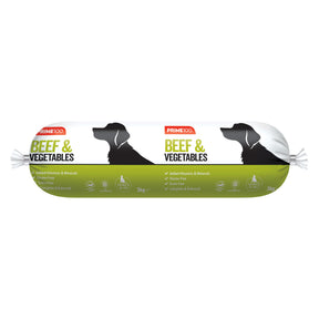 PRIME100 BEEF & VEG ROLL 3KG