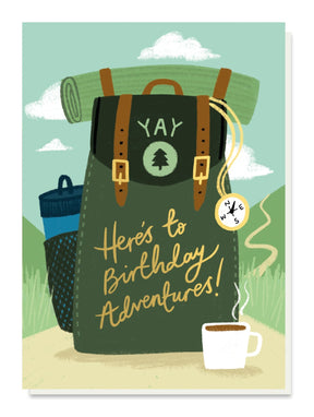 Stormy Knight Backpacker Birthday Card