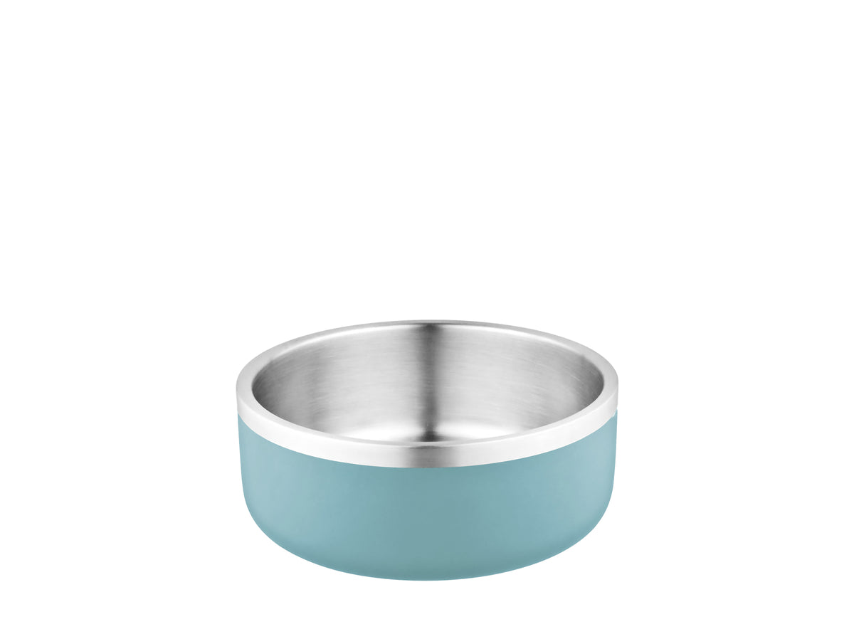 Furkidz Double Wall w/Silver Band Bowl 12cm 400ml