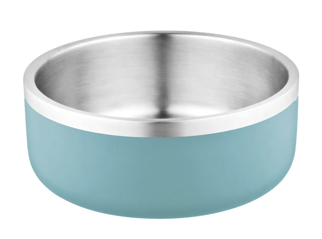 Furkidz Double Wall w/Silver Band Bowl 20cm 2460ml