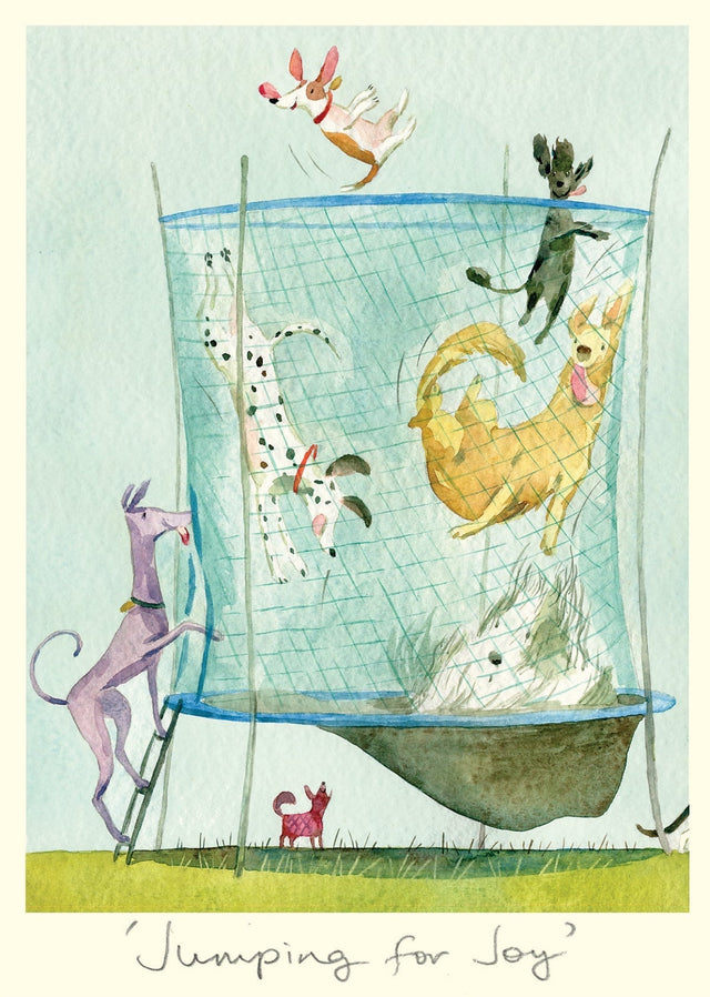 Two Bad Mice Jumping For Joy Card