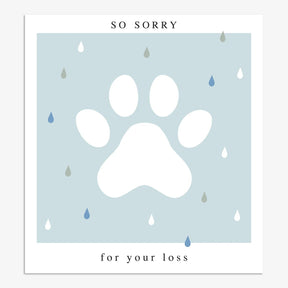 Think of Me So Sorry For Your Loss Pet Sympathy Card