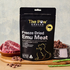 The Paw Grocer Freeze Dried Emu Meat Dog Treats 72g