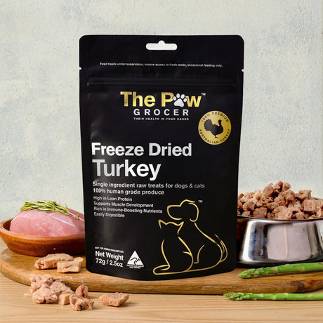 The Paw Grocer Freeze Dried Turkey Dog Treats 72g