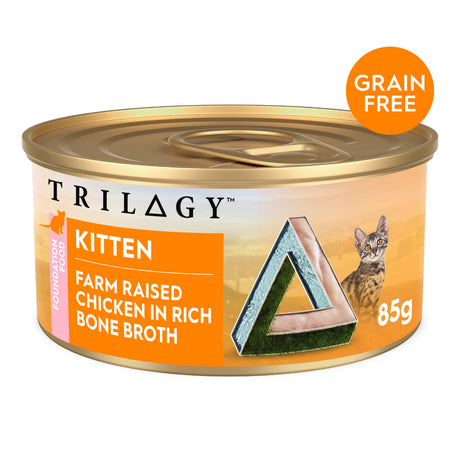 Trilogy Kitten Chicken in Bone Broth Wet Cat Food 24 x 85g