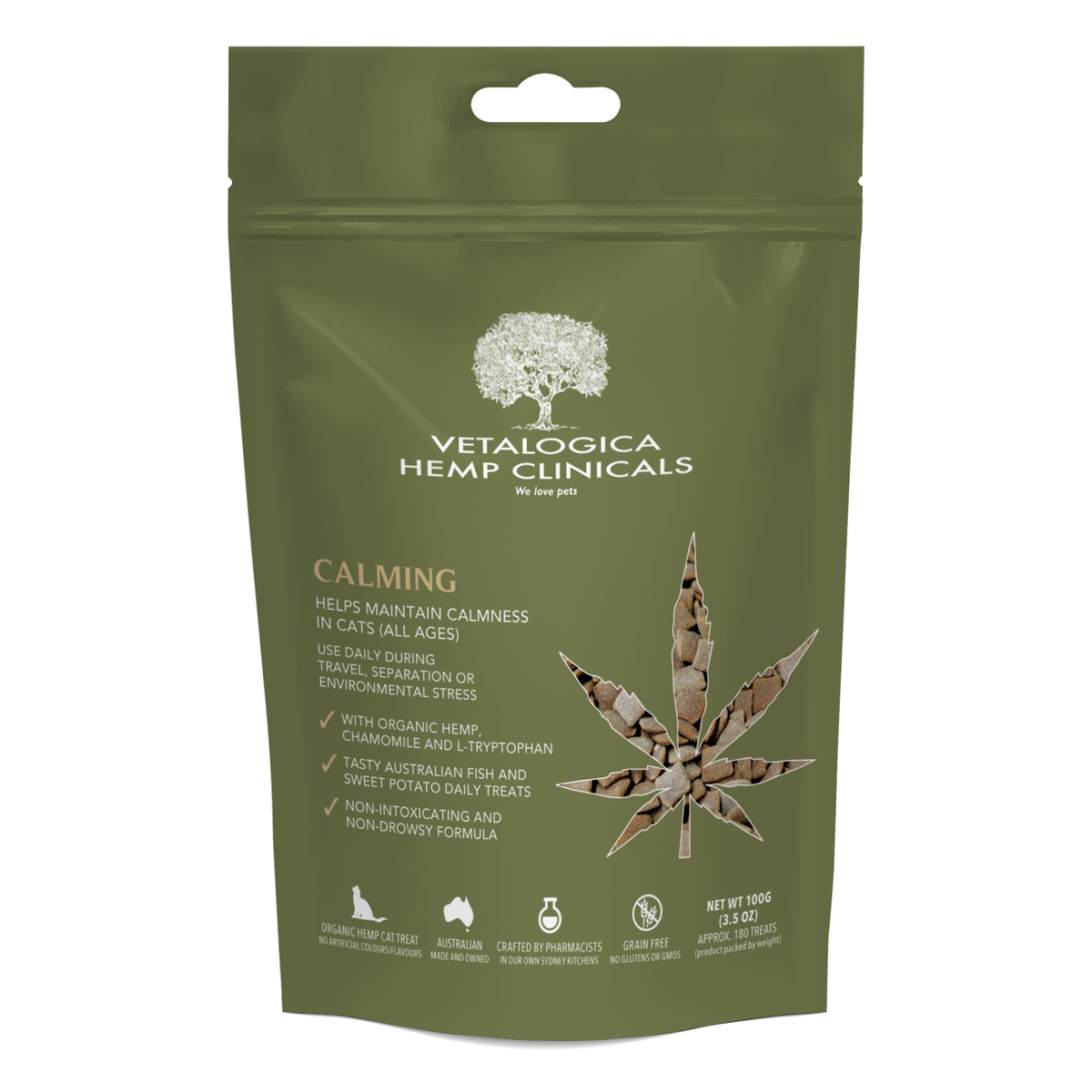 Vetalogica Hemp Clinicals Calming Cat Treats 100g