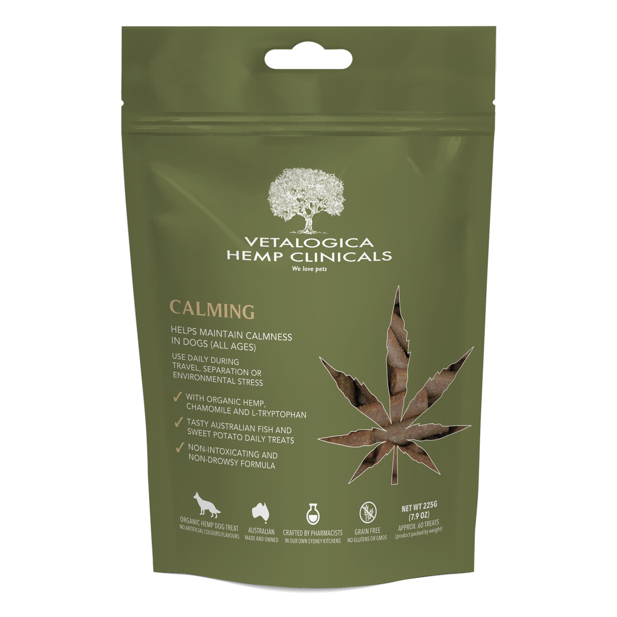 Vetalogica Hemp Clinicals Calming Dog Treats 225g