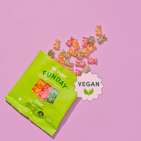 Funday Sour Vegan Gummy Bears 50g