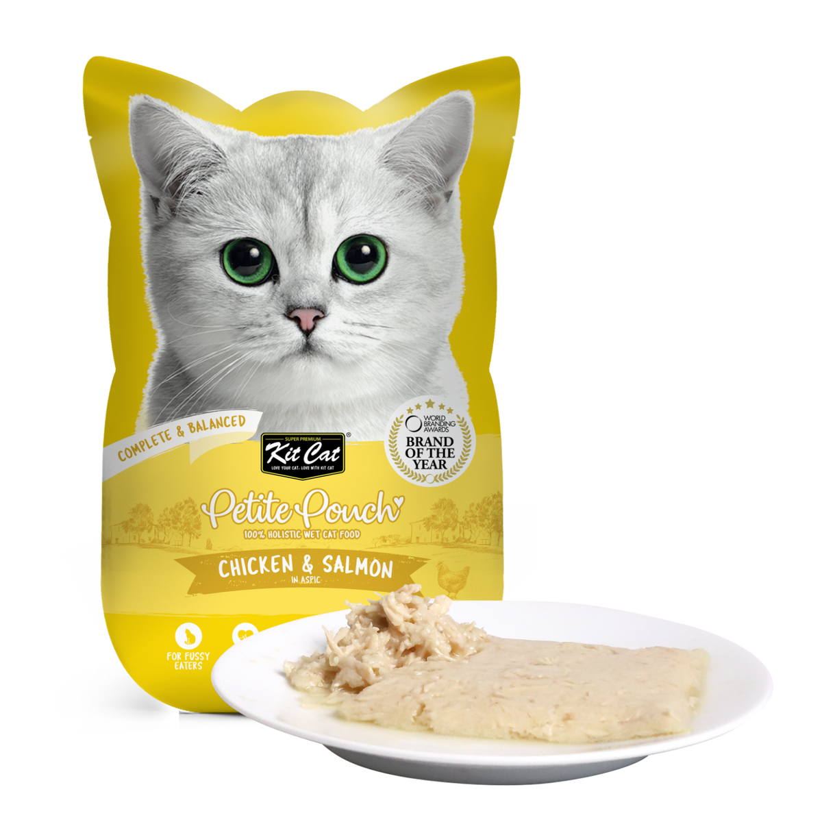 Kit Cat Chicken & Salmon Wet Cat Food Pouch 70g