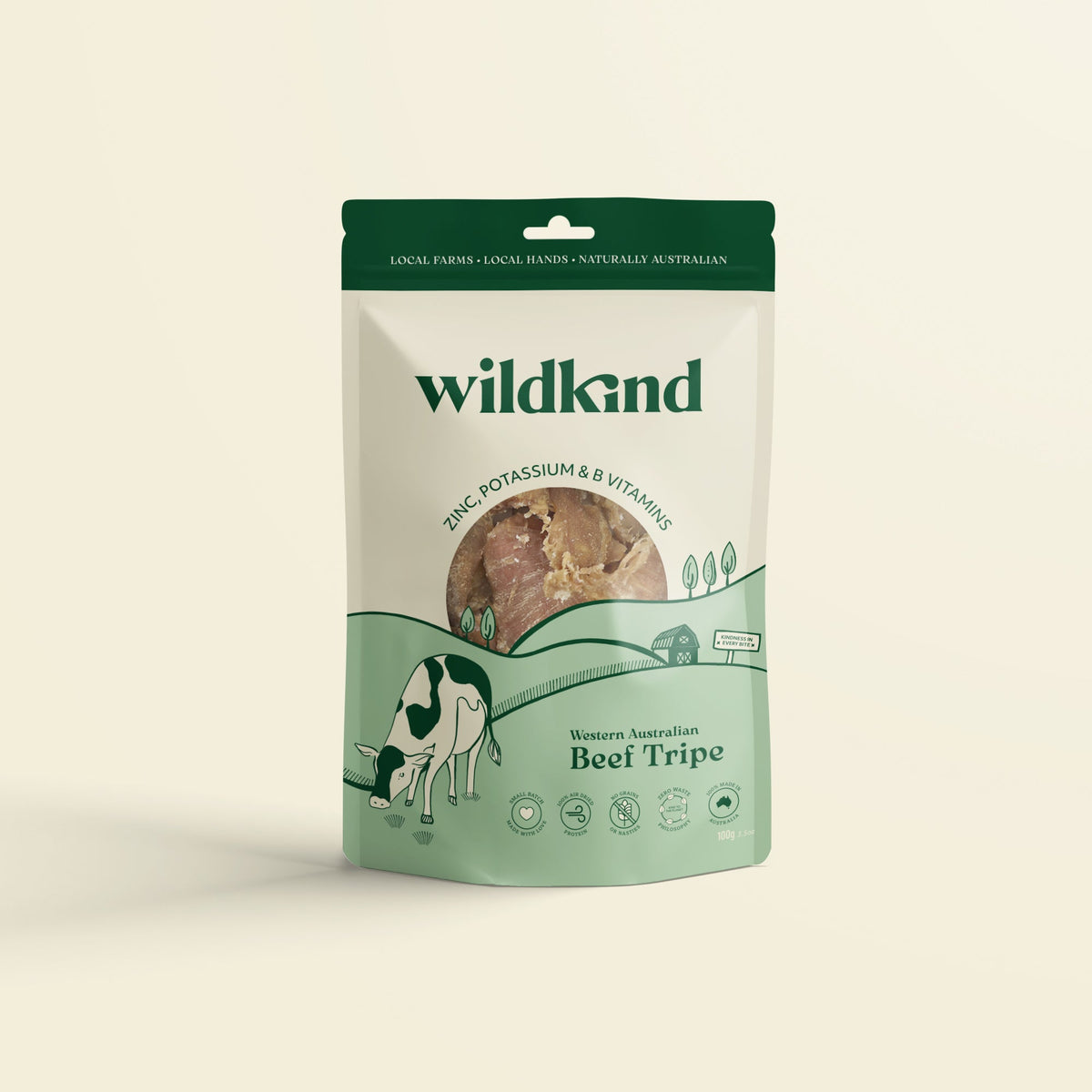 Wildkind Great Southern Beef Tripe Dog Treats 100g