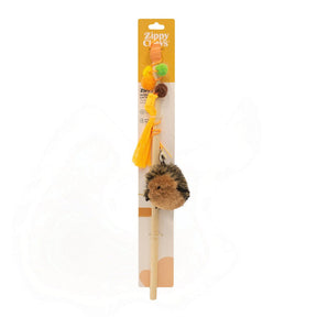 ZippyClaws ZippyStick Hedgehog Cat Wand Toy