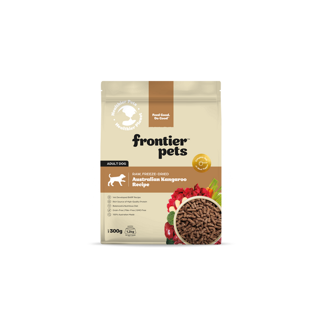 Frontier Pets Wild Australian Kangaroo Raw Freeze-Dried Adult Dog Food 300g