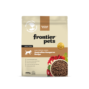 Frontier Pets Wild Australian Kangaroo Raw Freeze-Dried Adult Dog Food 900g