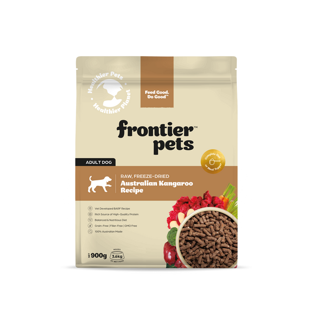 Frontier Pets Wild Australian Kangaroo Raw Freeze-Dried Adult Dog Food 900g