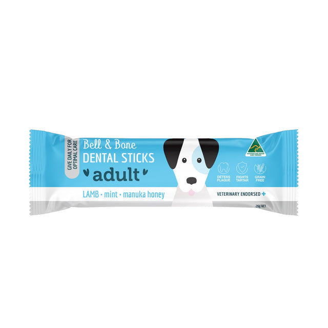 Bell & Bone Adult Dental Stick Lamb, Mint & Manuka Honey