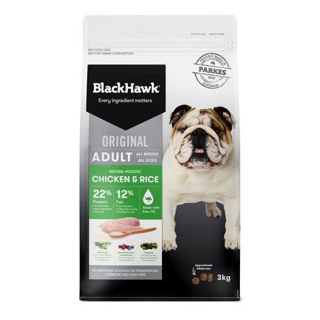 Black Hawk Original Chicken & Rice Adult Dry Dog Food 3kg