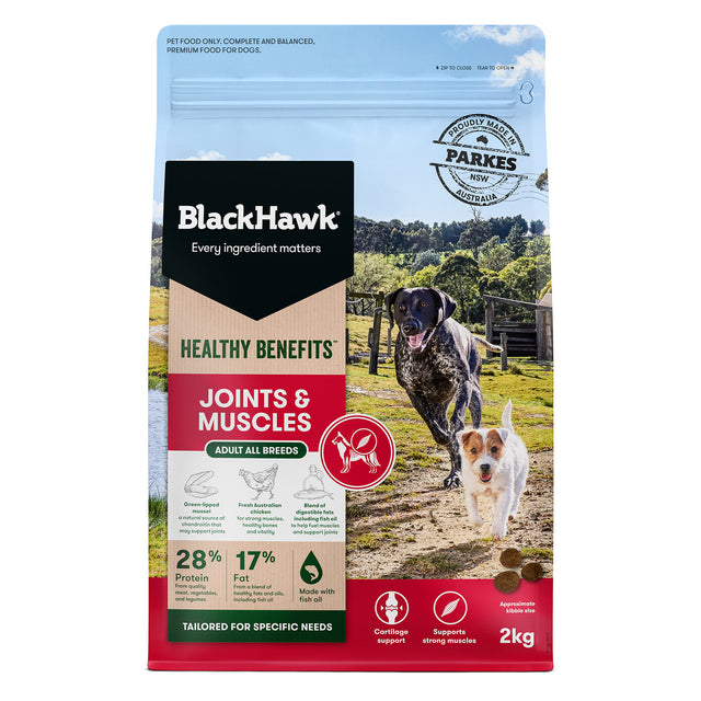 Black Hawk Healthy Benefits Joints & Muscles Adult Dry Dog Food 12kg