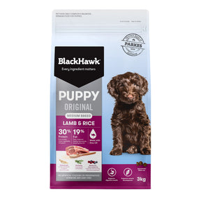 Black Hawk Original Lamb & Rice Medium Breed Puppy Dry Dog Food 10kg