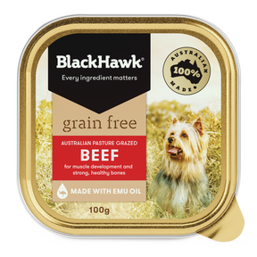 Black Hawk Grain Free Beef Wet Dog Food Trays 9 x 100g