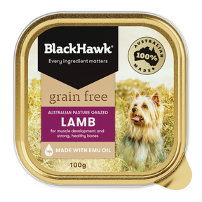 Black Hawk Grain Free Lamb Wet Dog Food Trays 9 x 100g