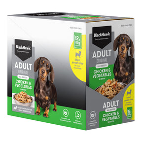 Black Hawk Chicken & Vegetables Wet Dog Food 85g Box