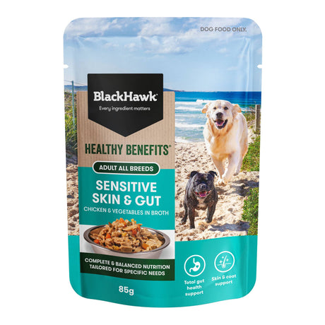 Black Hawk Healthy Benefits Skin & Gut Wet Dog Food 85g