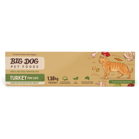 Big Dog BARF Turkey raw cat food