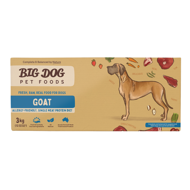 Big Dog BARF Goat raw dog food 3kg
