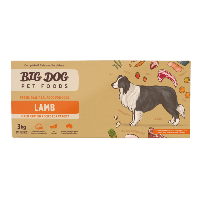 Big Dog BARF Lamb raw dog food 3kg