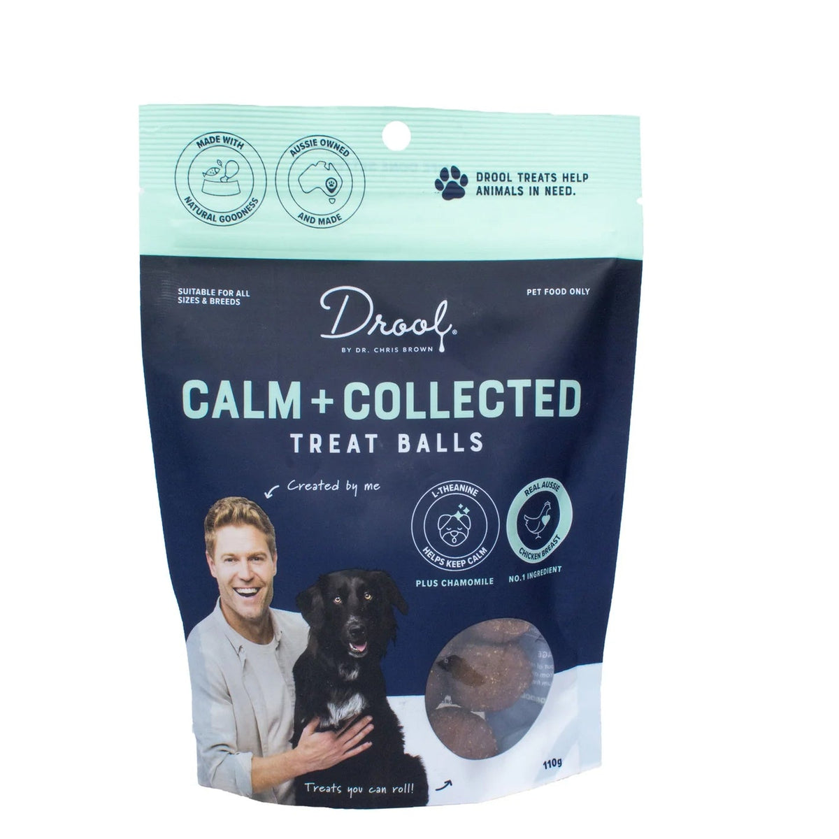 Drool Calm + Collected Chicken Dog Treats 110g