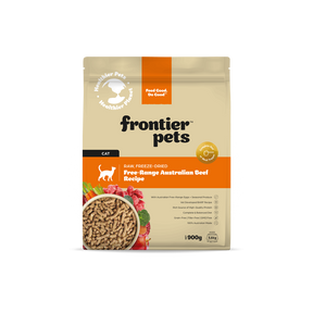 Frontier Pets Free-Range Beef Raw Freeze-Dried Cat Food 900g