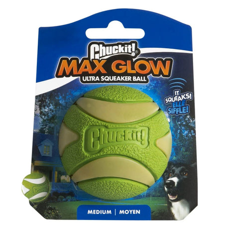 Chuckit! Max Glow Ultra Squeaker Ball Medium