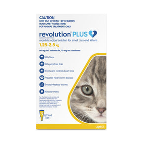Revolution Plus for Kittens 1.25-2.5kg Yellow 3 Pack