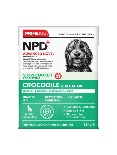 Prime100 SPD Slow Cooked Crocodile & Algae Oil 354g - front