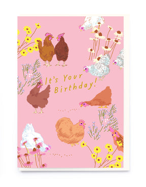 Noi Chickens Birthday Card