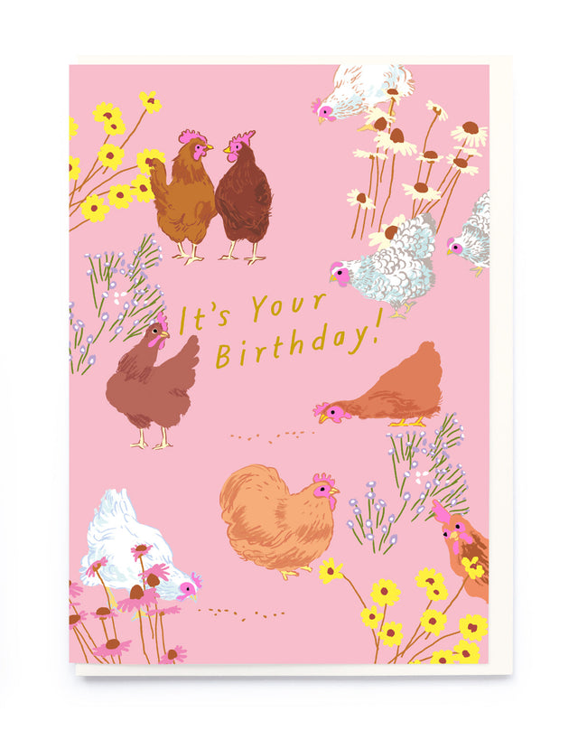 Noi Chickens Birthday Card
