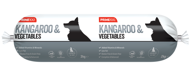 Prime100 Heritage Fresh Roll Kangaroo & Veg 2kg - front
