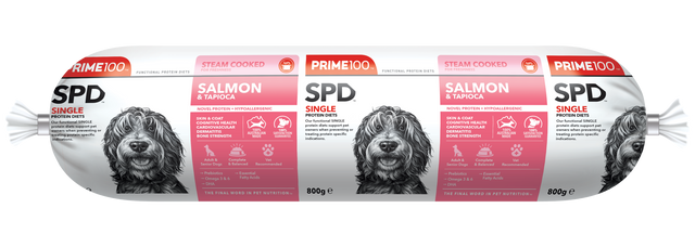 Prime100 SPD Fresh Roll Salmon & Tapioca 800g - front