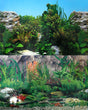 Aqua One Aquarium Background White Stone Rock Plant